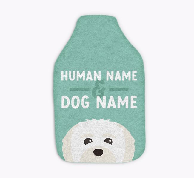 Human and Dog Names: Personalized {breedFullName} Hot Water Bottle